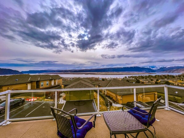 Large Deck w/ Views of the Columbia River Just Off the Master Bedroom.