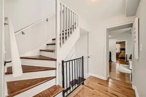 Steps to second and third floor