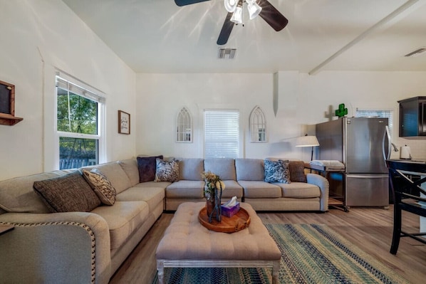 Living room with plenty of comfortable seating