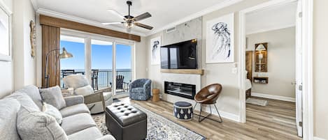 Living Room with Fireplace