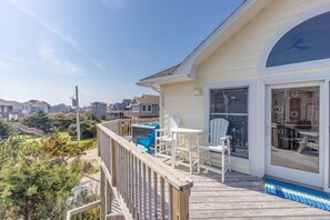 A spacious deck offering breathtaking scenic views, perfect for relaxation and outdoor enjoyment.