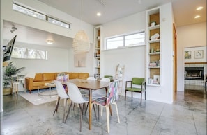 This is the living room, dining area and entryway.