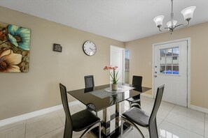 Dining in the Kitchen area