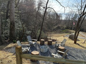 Fire pit and view