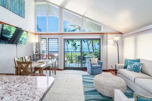 Bask in ocean breezes from a stylish, newly furnished living room—your relaxing Maui beach escape starts the moment you walk in!