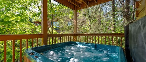 Soak your troubles away in the private outdoor hot tub!