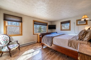 The main bedroom with room darkening shades