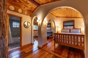 Bedroom through the archway