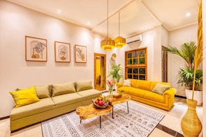 Bohemian Style Livingroom with cozy atmosphere