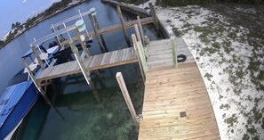 Dock with 40' long 13 ' beam boat