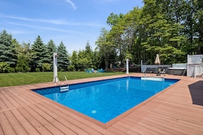 Bask in the sunshine by the sparkling heated pool.