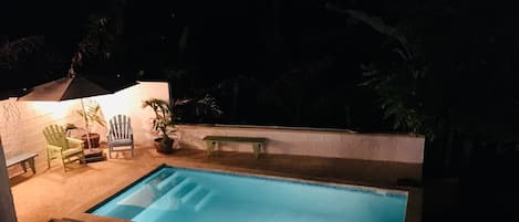 Swimming pool at night 