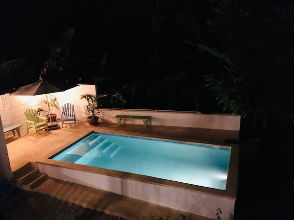 Swimming pool at night 