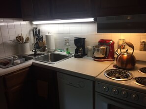 Sink/stove area in kitchen