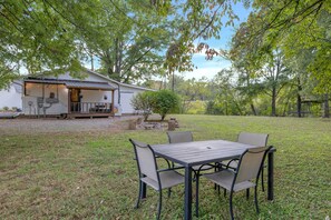 Spacious outdoor area for relaxation and fun.
