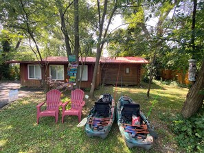 Kayaking on the lake is a great experience! Watch for blue herons and turtles!