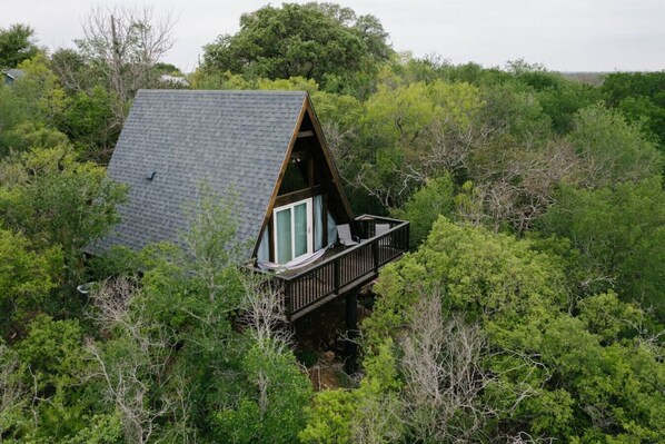 The Private Deck of our A-frame is too cute for words, and truly helps you melt away from the hustle and bustle of the city.