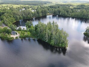 Bird's eye view of the property