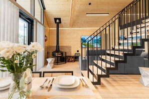 The floor-to-ceiling windows make the most of the stunning views.