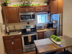 Fully stocked kitchen