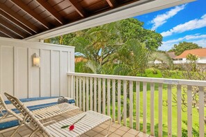 Kiahuna Plantation's Great Lawn from the comfort of your top floor private lanai