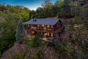 View of the cabin deck and porch