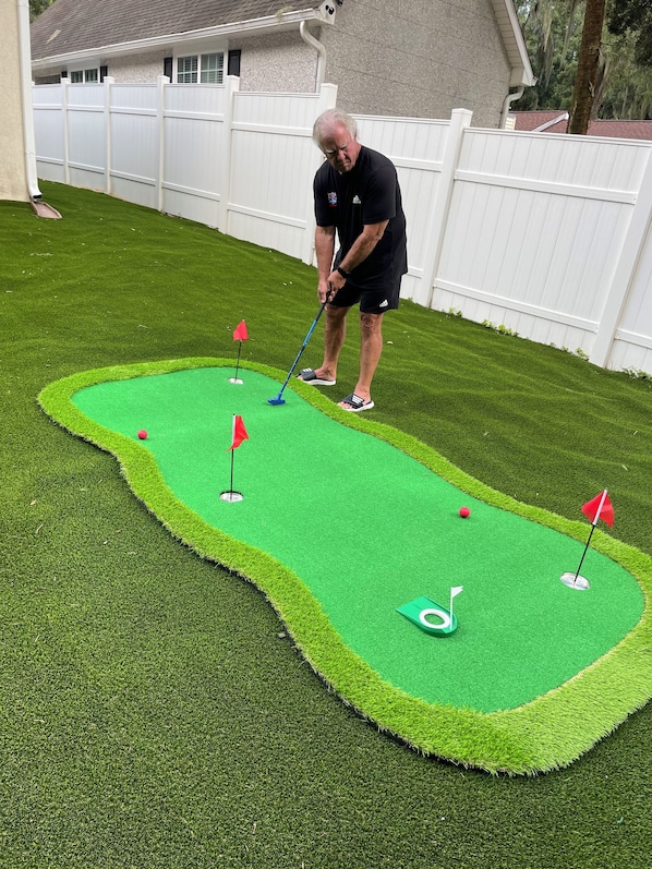 Fun little backyard putting green!