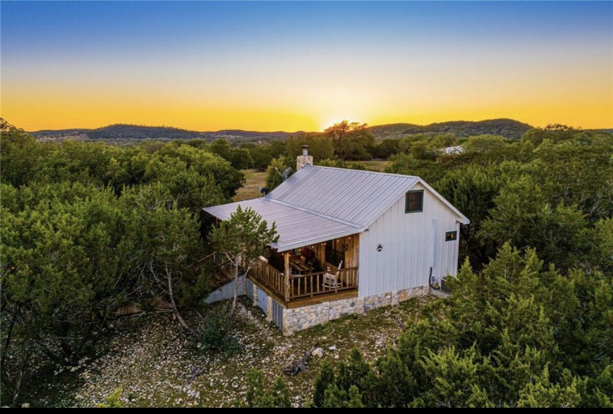 Modern Cabin with Hill Country Views