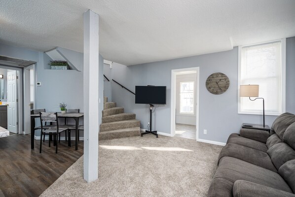 Living room and dining area 