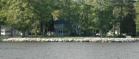 4 Bedroom water-front house as viewed from the community pier. Sleeps up to 10