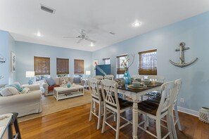 Living room and dining table