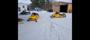 rear yard and driveway 