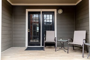 Private patio right off of the living room.