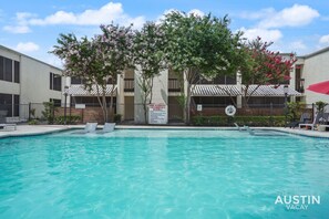 One of two beautiful pools at the complex