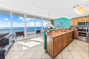 A kitchen with views while you create a culinary masterpiece, or dig in on take out!