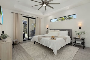 Your primary bedroom has its own pool entrance.