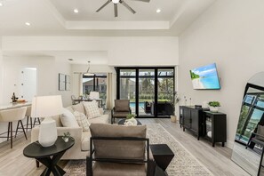 It's social time, put your feet up and watch your favorite show.