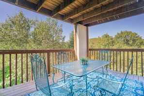 Dine outdoors on your large private 24' deck