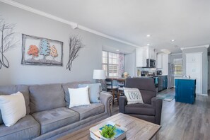 Make lasting memories with loved ones in our inviting condo - gather around the table for a friendly board game competition or snuggle up and enjoy a movie night on the TV in the evenings.