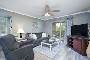 Make lasting memories with loved ones in our inviting condo - gather around the table for a friendly board game competition or snuggle up and enjoy a movie night on the TV in the evenings.