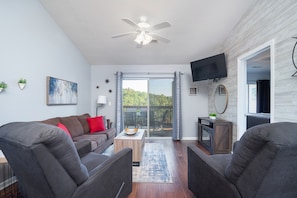 Make lasting memories with loved ones in this inviting condo - gather around the table for a friendly board game competition or snuggle up and enjoy a movie night on the TV in the evenings.