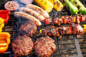 Grill & Chill! Charcoal grills throughout the resort (including this one by the playground) are ready for your sizzling vacation masterpieces! #VacationEats