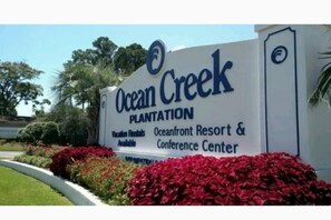 Ocean Creek Resort entrance.