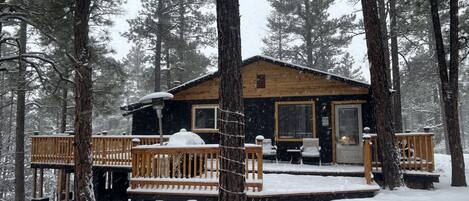 Snow at the cabin 