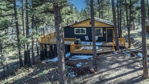 Extended deck with seating and BBQ