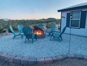 Enjoy a SMORES night around this fun firepit.