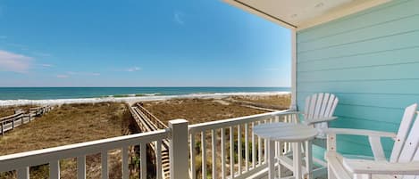 Ocean view from the covered deck