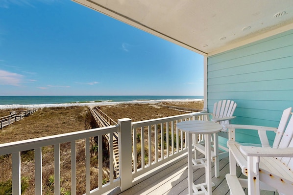 Ocean view from the covered deck