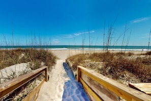 Private walkway to the beach