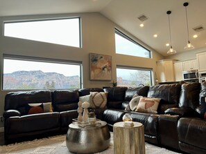 Large windows to take in red rock views!
